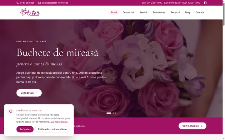 Screenshot Aster Flowers Design